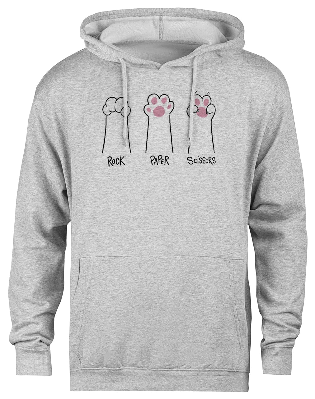 Kamień Papier Nożyce Szara Bluza Z Kapturem Unisex Bez Płci Unisex Grey Hoodie Genderless Pullover
