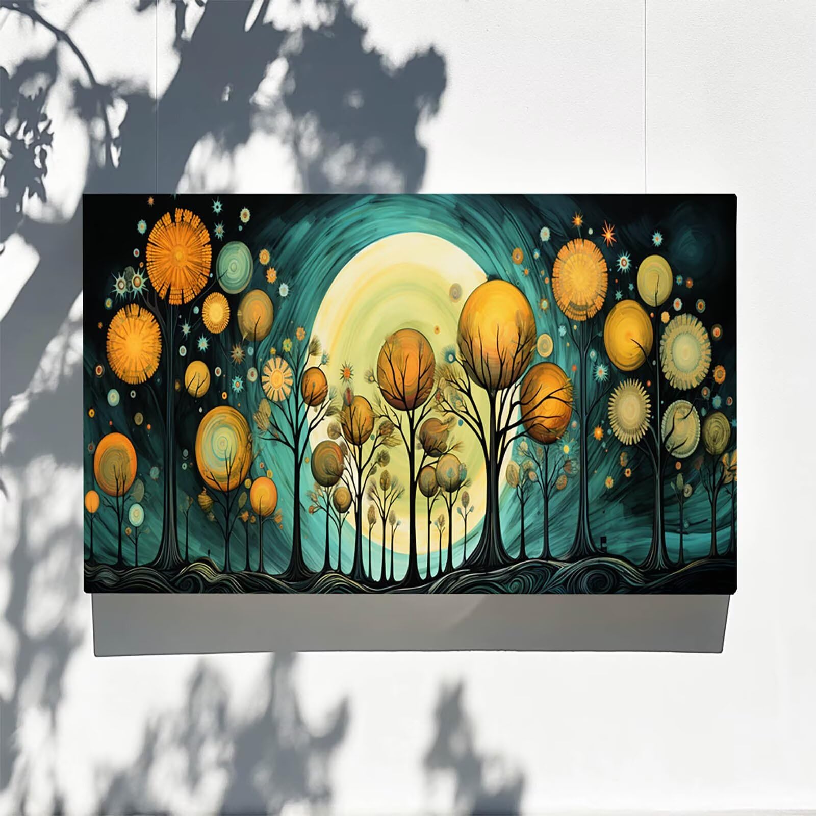 DIY Malen nach Zahlen Erwachsene Pflanze Malen nach Zahlen ab 7 jahre Mädchen Mond Kreativ set für Erwachsene mit Leinwand Acrylfarben set und Pinsel, Bastelset zum Bemalen für Wanddeko 80X160cm 7-M-5