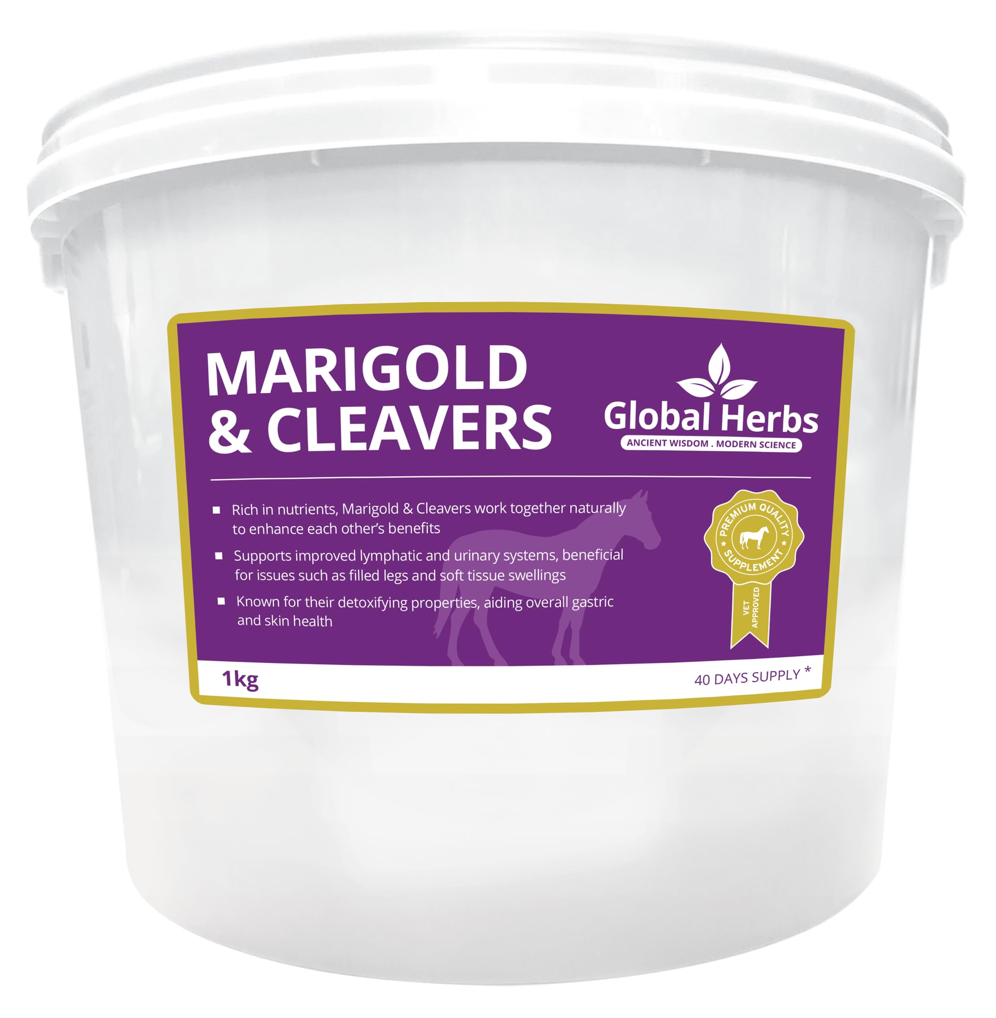 Global Herbs Marigold & Cleavers Mix Equine Lymphatic & Circulation Support 1kg