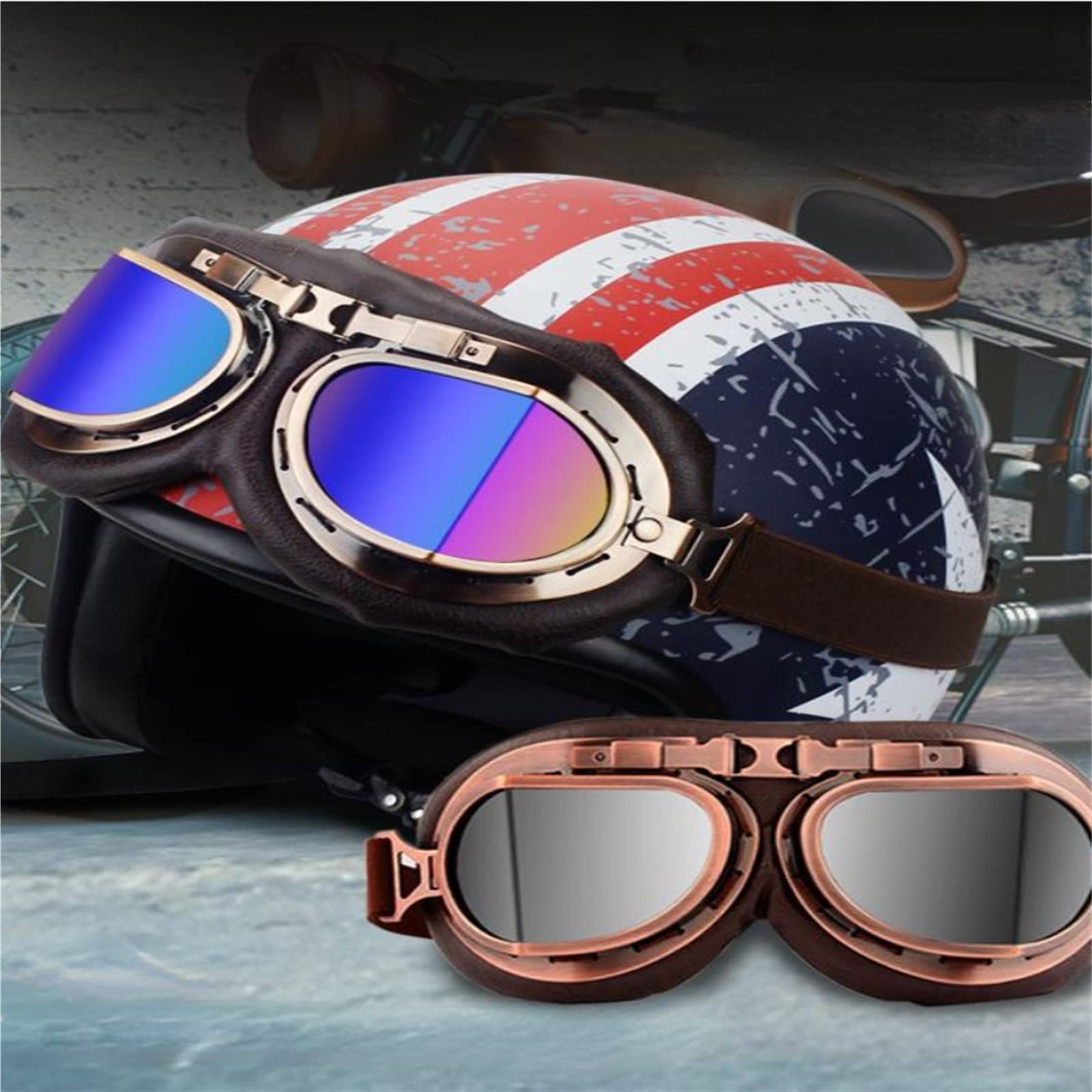 DieffematicHXJ Gogle narciarskie Ski Goggles Goggles Dustproof Windproof Sand Riding Motorcycle Goggles Industrial Dustproof Goggles Glasses (Color : E)