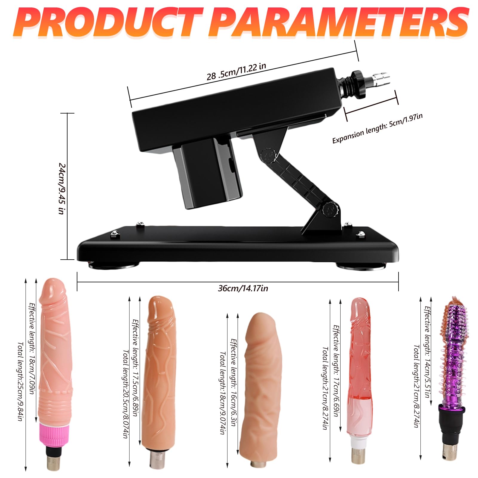 Máquina de sexo de control remoto, Love Machine Juguetes sexuales para hombres y mujeres Máquina automática de empuje con 5 consolador realista y accesorios 3XLR