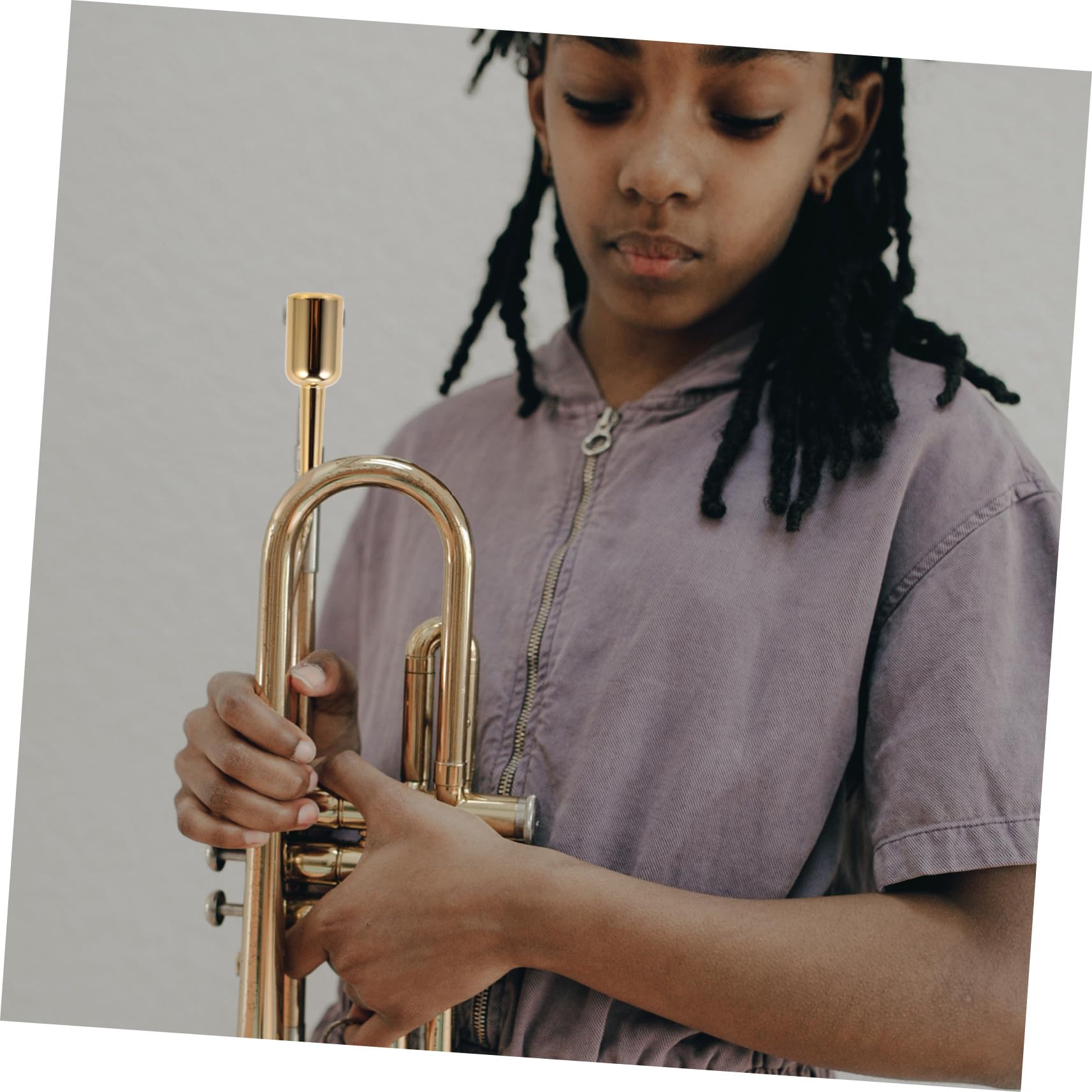 GALPADA Boccaglio per Tromba Finitura in Oro, Suono Elegante e Duraturo, Materiale Placcato, per Studenti e Principianti, Accessorio Portatile e Professionale