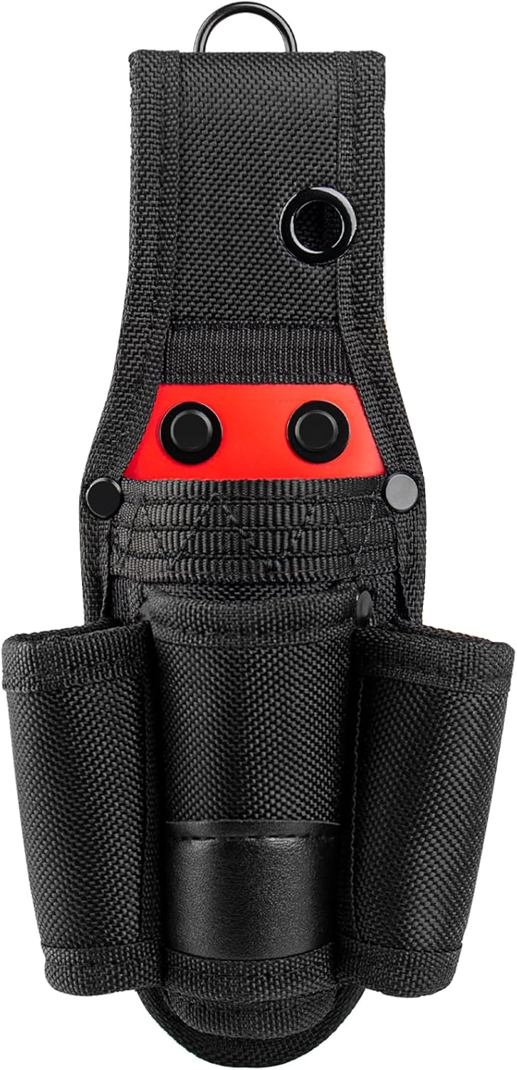 HAUTMEC Small Tool Belt Pouch, 4-in-1 Tool Holster, Compact Utility Tool Bag with 1680D Fabric, Fits Up to 2-3/4" Belts, Quick Access Tool Organizer – HTTBH25030