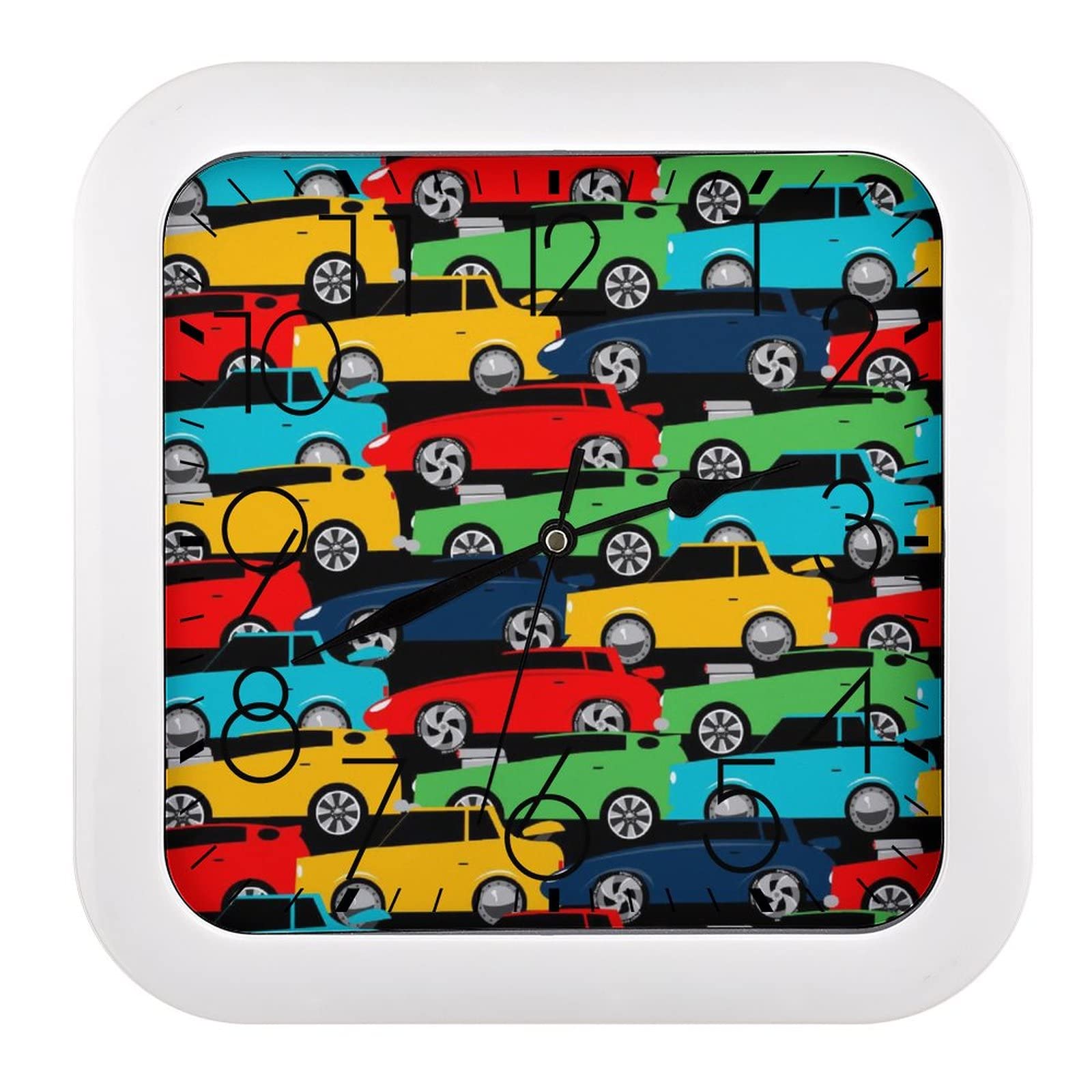 Pendule murale voiture moderne horloge silencieuse haute précision 26cm