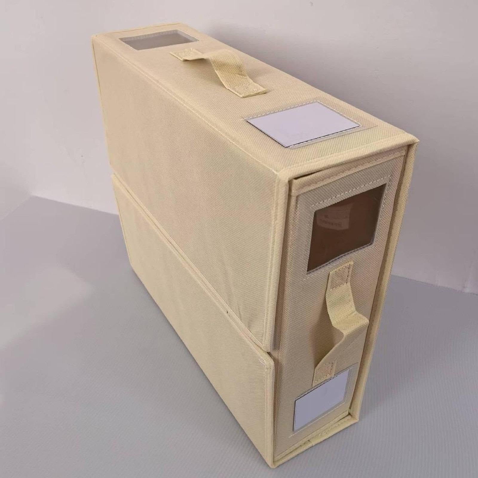 Baoblaze Organizzatore per Lenzuola per Armadio, Contenitore Pieghevole per Biancheria da Letto, Copripiumino, Asciugamani, Coperte, organizzazione della casa, Beige