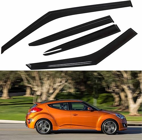 Viseras laterales para ventana de ventilación, protección contra el sol, viento, lluvia, deflectores, montaje exterior, repuesto para Veloster