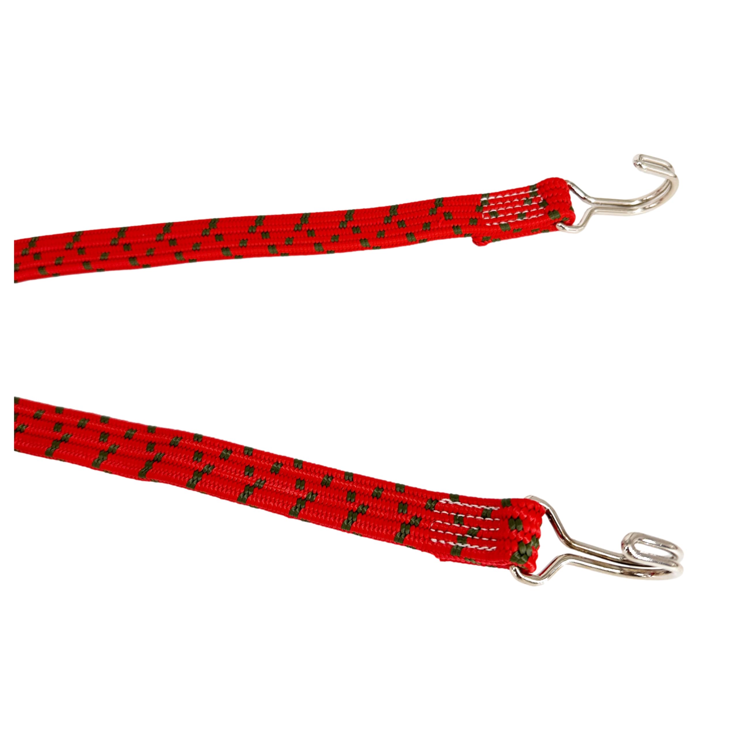 Elastic Bungee Cord with Steel Hooks, 50cm, 120% Stretch, Ideal for Travel, Moving, Camping, Storage. Red.