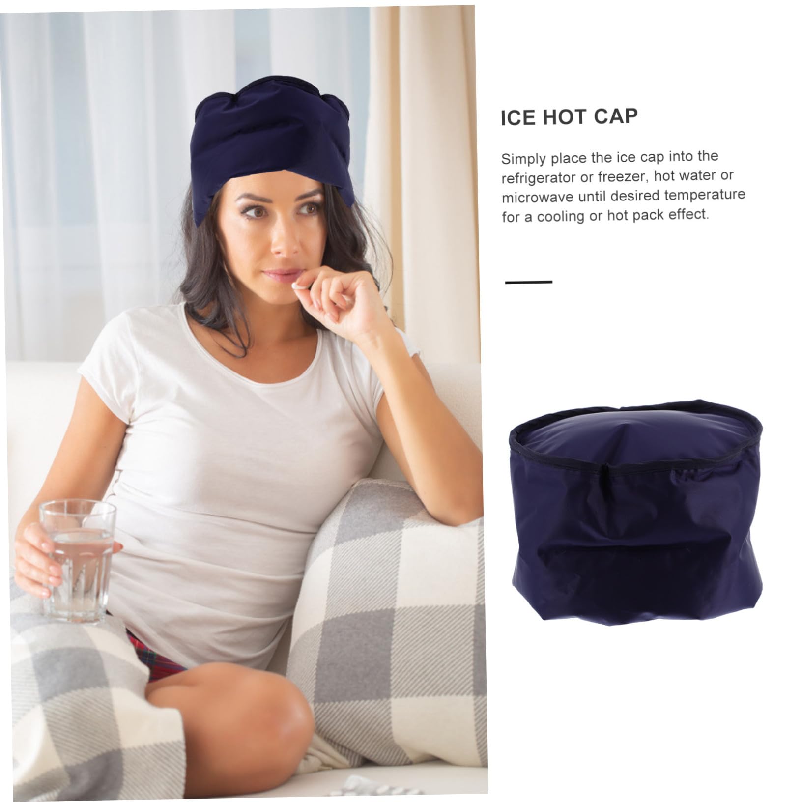ERINGOGO Calotta per Terapia Freddo Caldo Riutilizzabile Blu Sicura di Perdite per Collo e Spalle Impacco di Ghiaccio