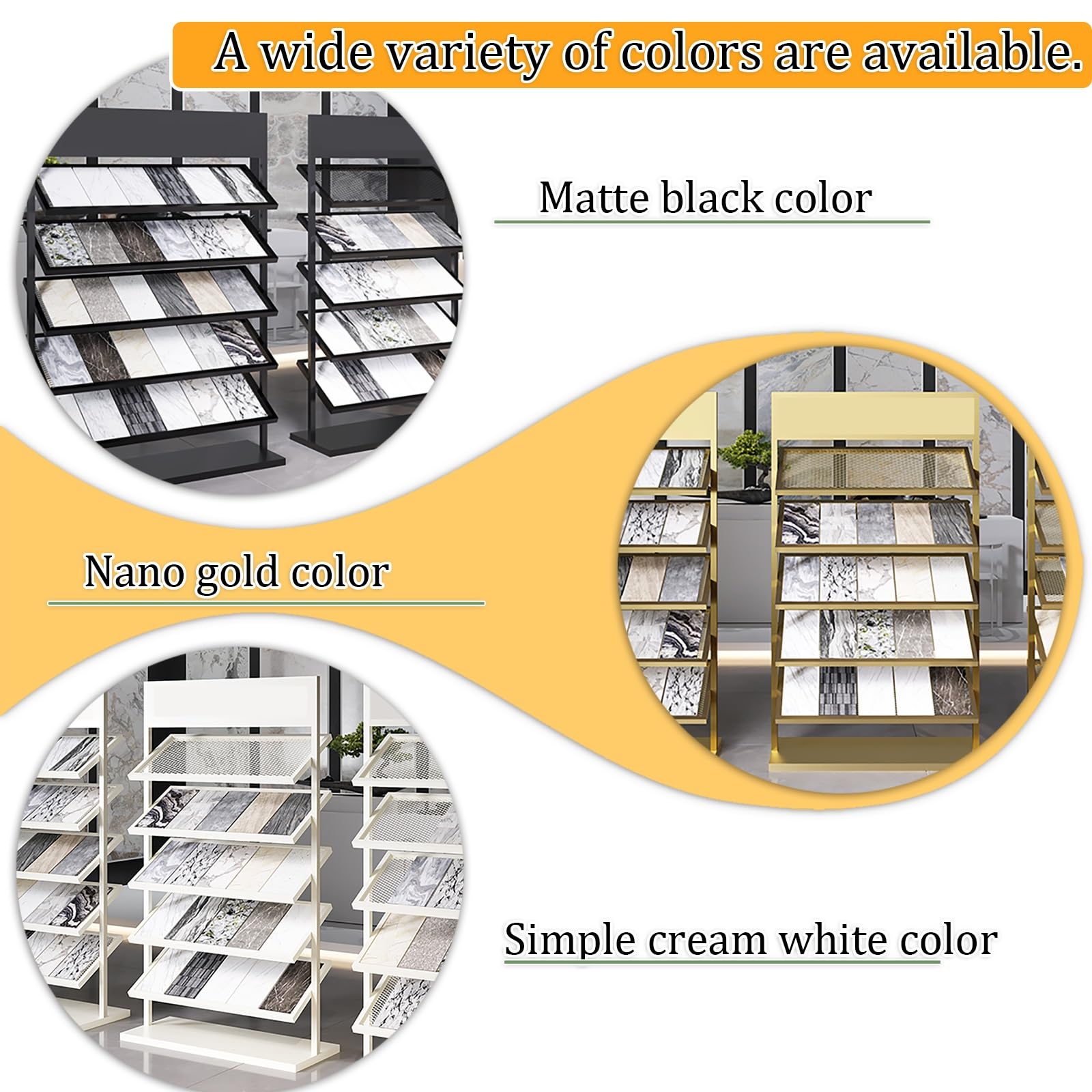 Espositore in metallo a 5 livelli per piastrelle e campioni - 34,9 x 34,8 x 149,9 cm Sto Stand per fiere e mostre - Maximizer dello spazio per la presentazione di prodotti e nizat