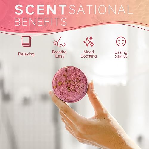 Miniatura 7 de Regalos de vapor de ducha de aromaterapia para mujeres flores Swcandy - 8 piezas de bombas de baño para mujeres bombas de ducha con aceites