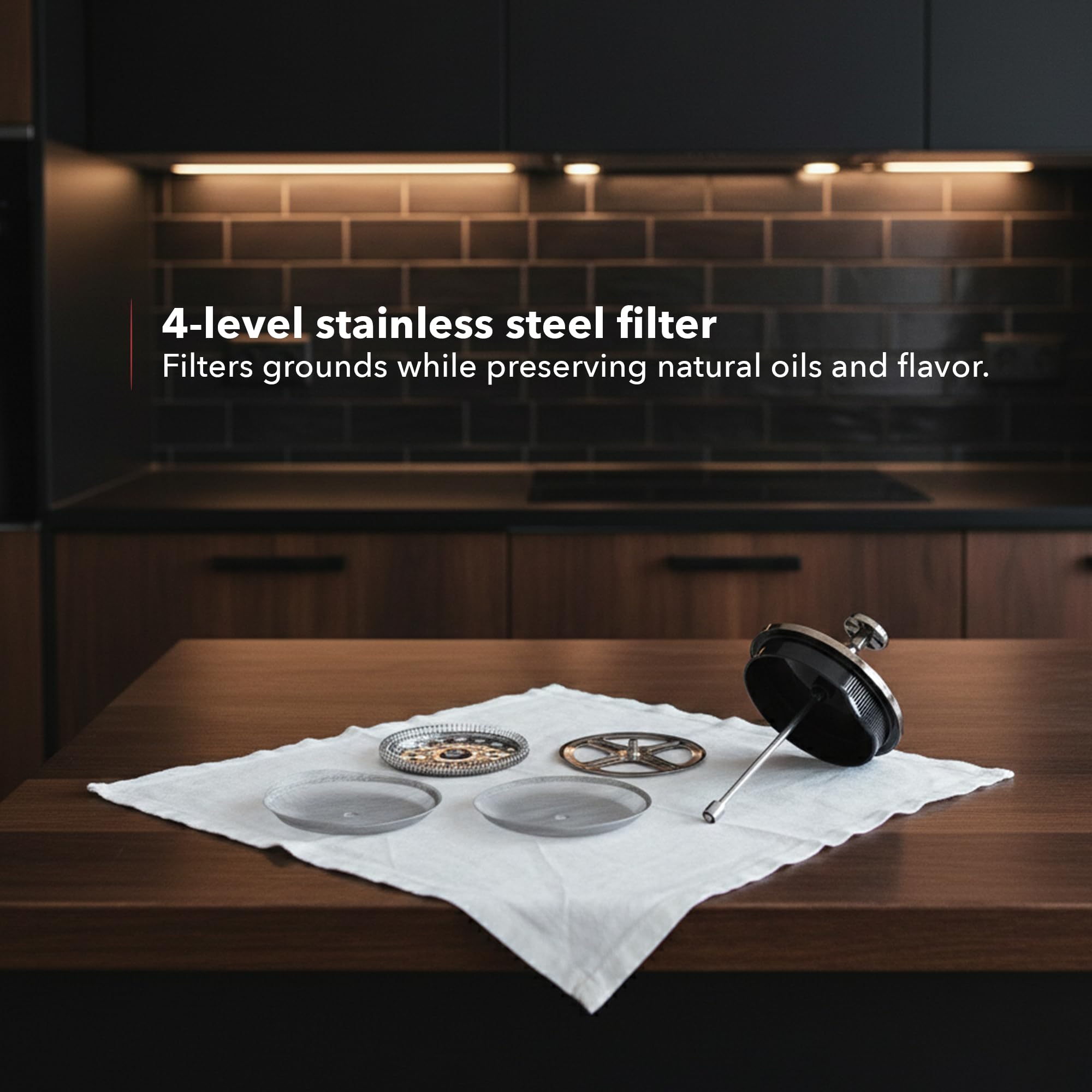 Cafetière en acier inoxydable Ovente - Idéale pour infuser du café et du thé 34 Ounce cuivré