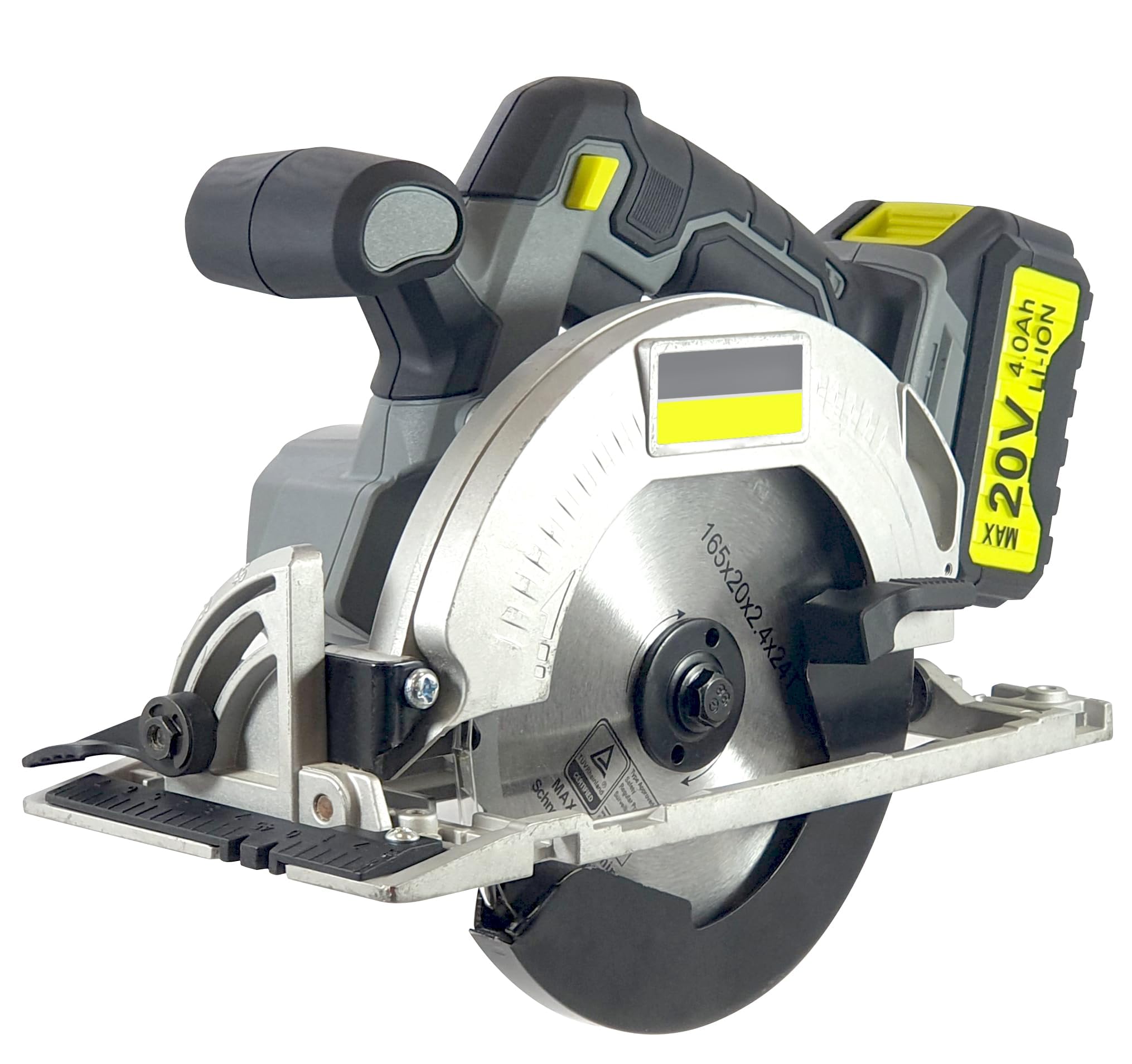 KOMBO PRO - Kit Sega Circolare BRUSHLESS 165 mm 20V – 2 Dischi TCT, Taglio 57 mm a 90° / 42 mm a 45°, Soft-Grip, Valigetta Soft-Bag e Batteria 4.0Ah