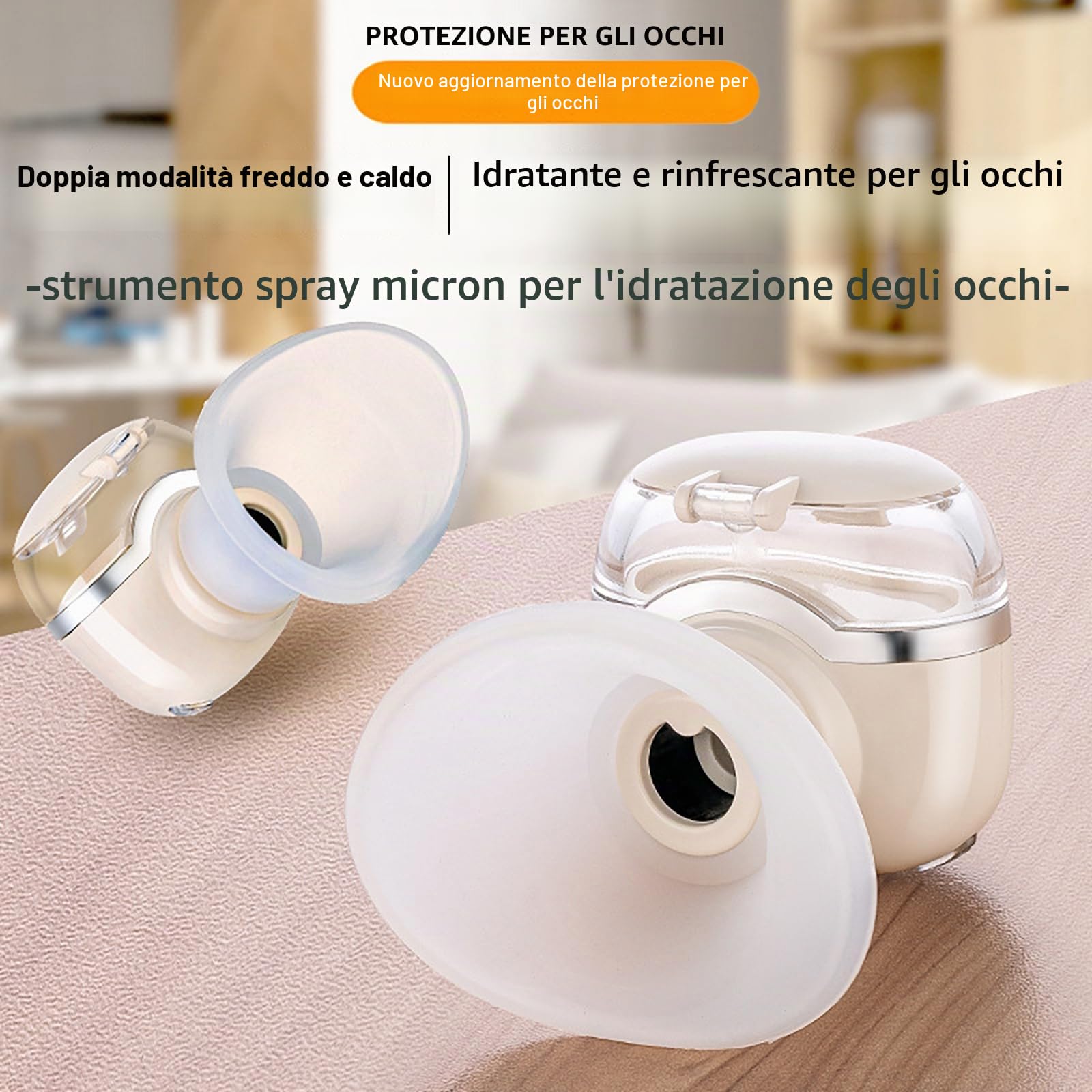 Johncase Mini vaporizzatore riscaldante per occhi, portatile, allevia gli occhi secchi e i porgeletti