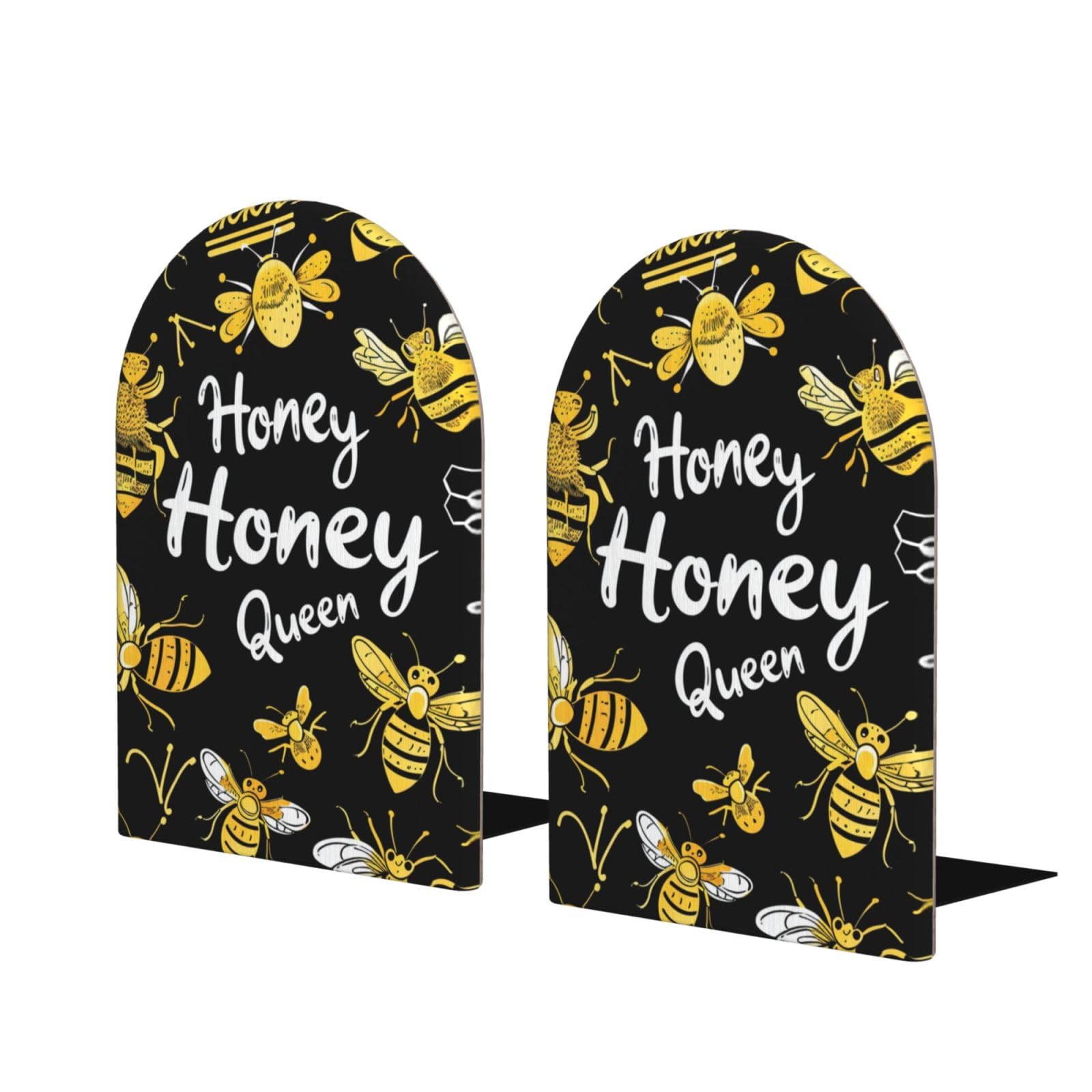 Serre-Livres Abeille Jaune Métallique, Accessoire Moderne de Qualité pour Salon