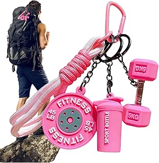 [Mcnkoow] バーキーホルダー - 可愛いジムペンダント - ワークアウト キーリング バッグ ポーチ チャーム - ポーチ 財布 ハンドバッグ 旅行 オフィス クリスマス 誕生日 学校 パーティー クラブ 男性 女性用