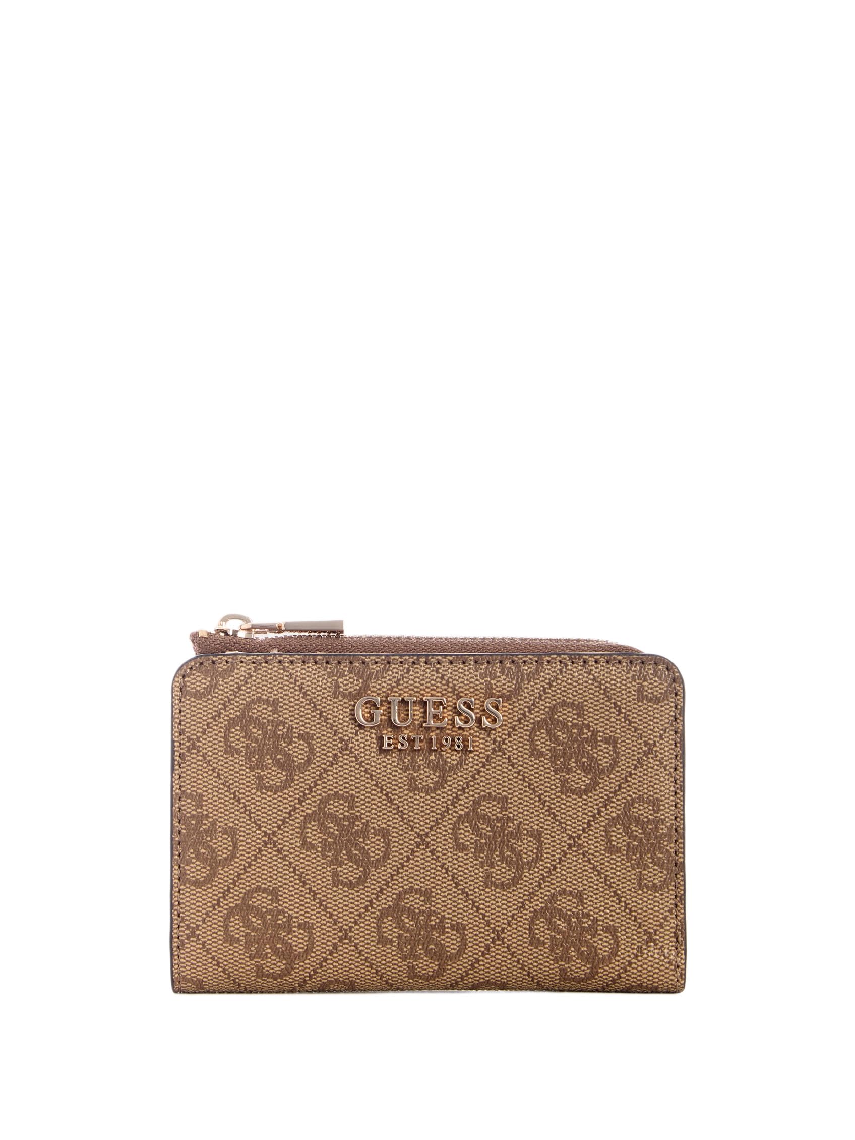 guess Latte Logo Printed Laurel Zip Arnd Card Case Wallet-picture-12