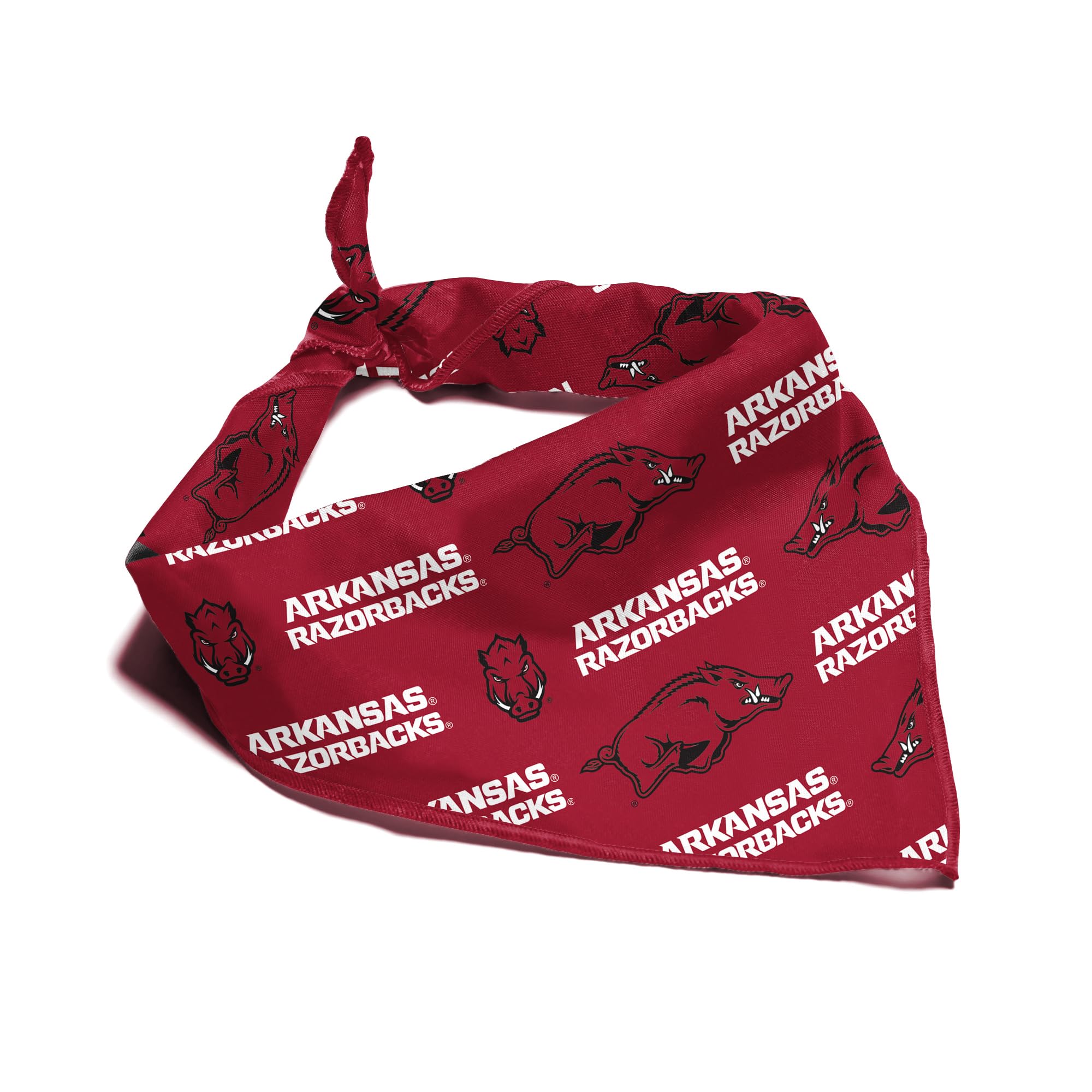 Arkansas Razorbacks Officially Licensed Bandana for Dogs and Cats | Fits Pets Great Gift Idea | Easy-to-Tie (Small, 13")