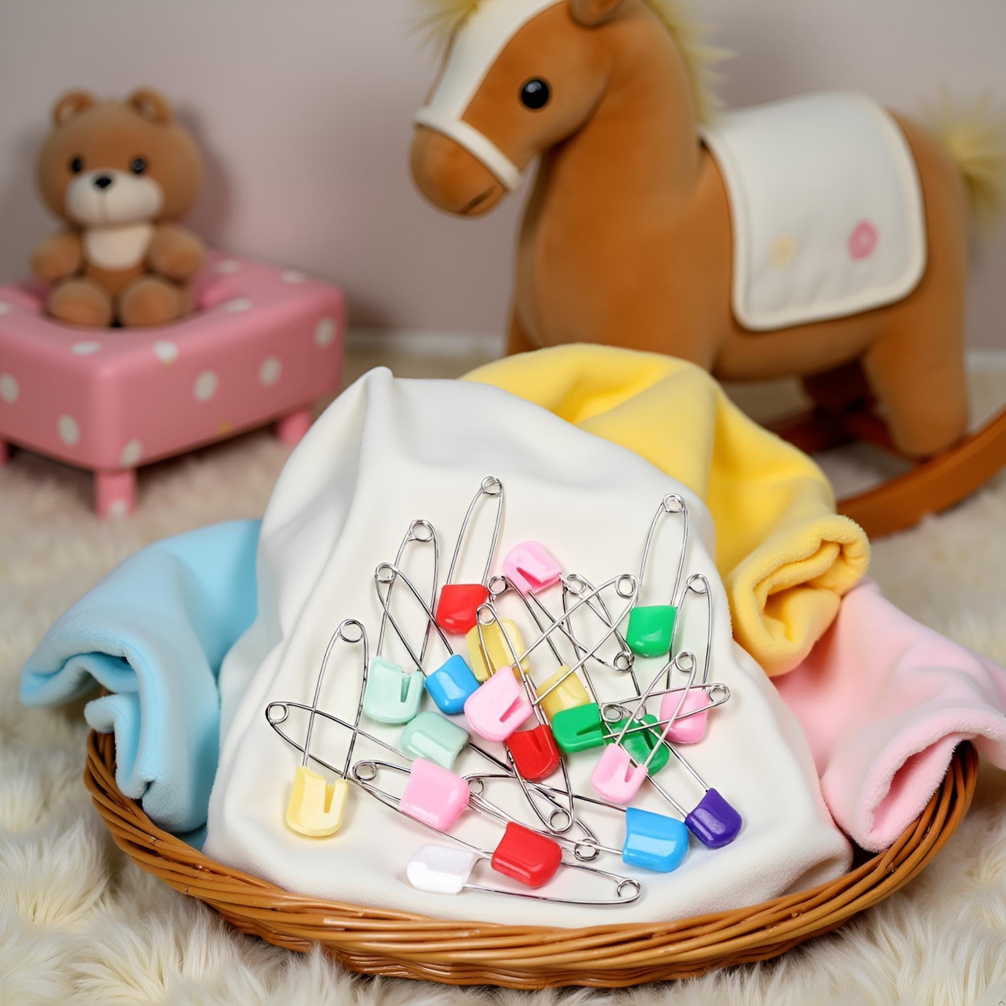 20Pcs Colorful 2 Inch Baby Infant Child Cloth Nappy Diaper Pins Safety Locking Holder Colorful Safety Pins Heavy Duty - Image 4