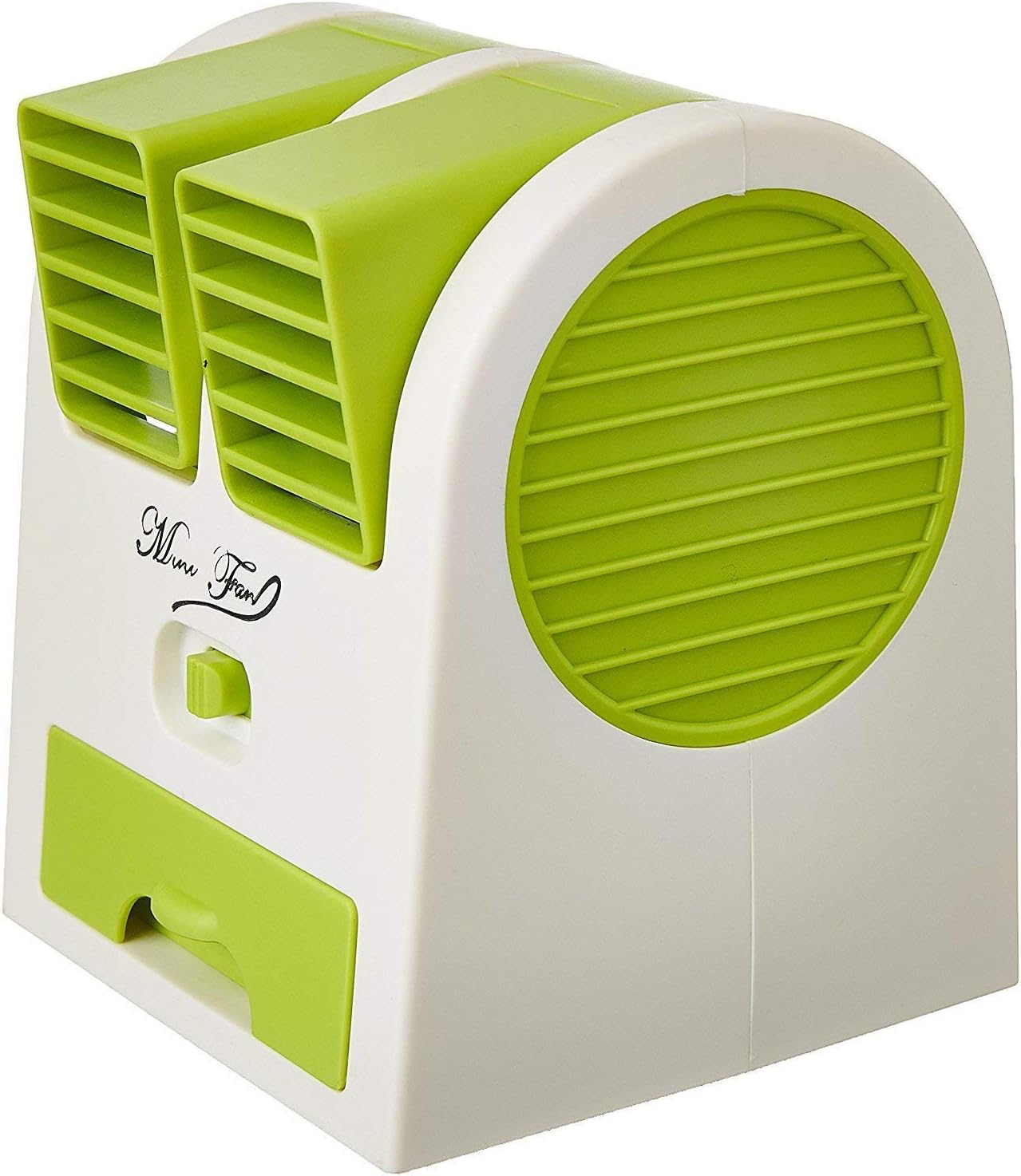 Tallin 12 x 13 x 12 cm Mini Water Air Plastic Cooler Portable Desktop Dual Bladeless Fan (Multicolour)