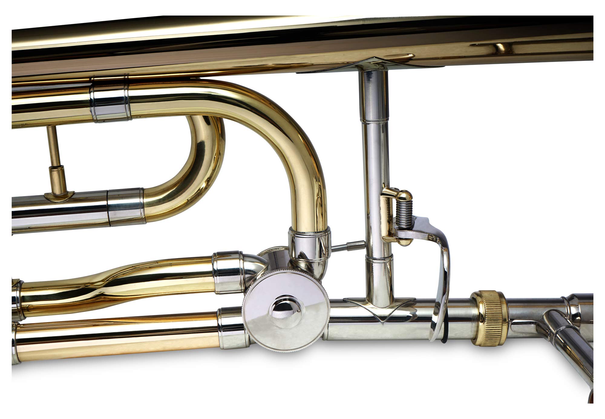Classic Cantabile Brass QP-42 Trombone Quart - Accordage : Bb/F - Pavillon en laiton doré - Coulisse intérieure en maillechort - Pavillon : 215 mm - Perçage : 13,89 mm - Inclus embouchure et étui