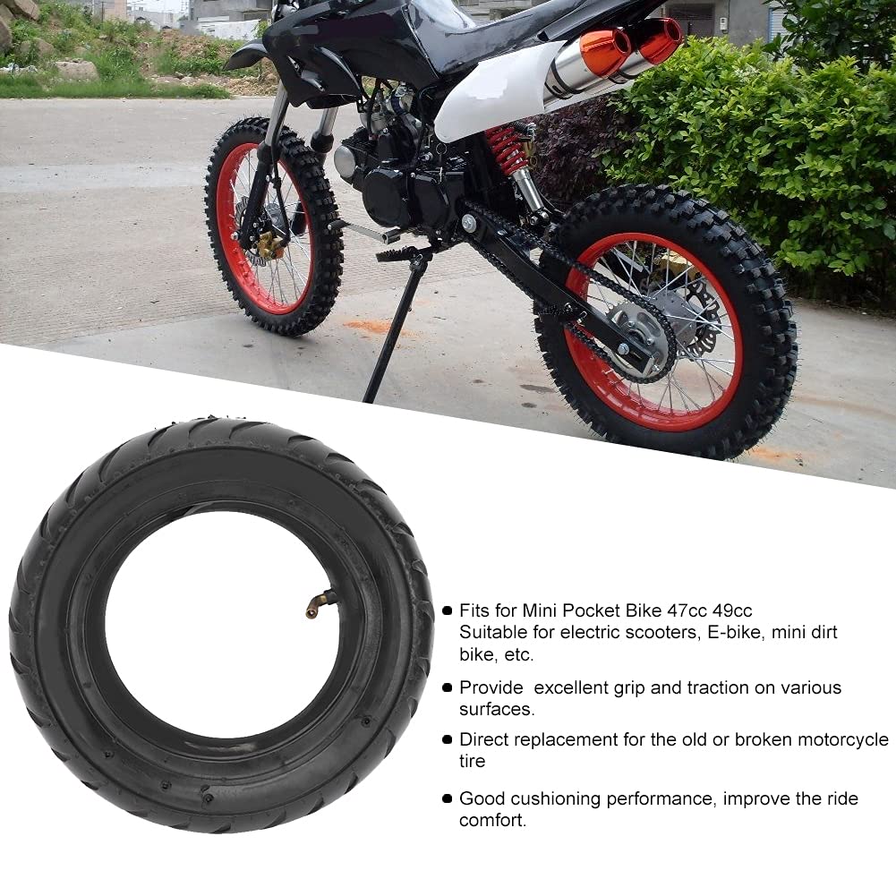 Juego de neumáticos y tubos interiores 110/50-6.5 Juego de neumáticos traseros y tubos interiores de motocicleta para Mini Pocket Bike 47cc 49cc