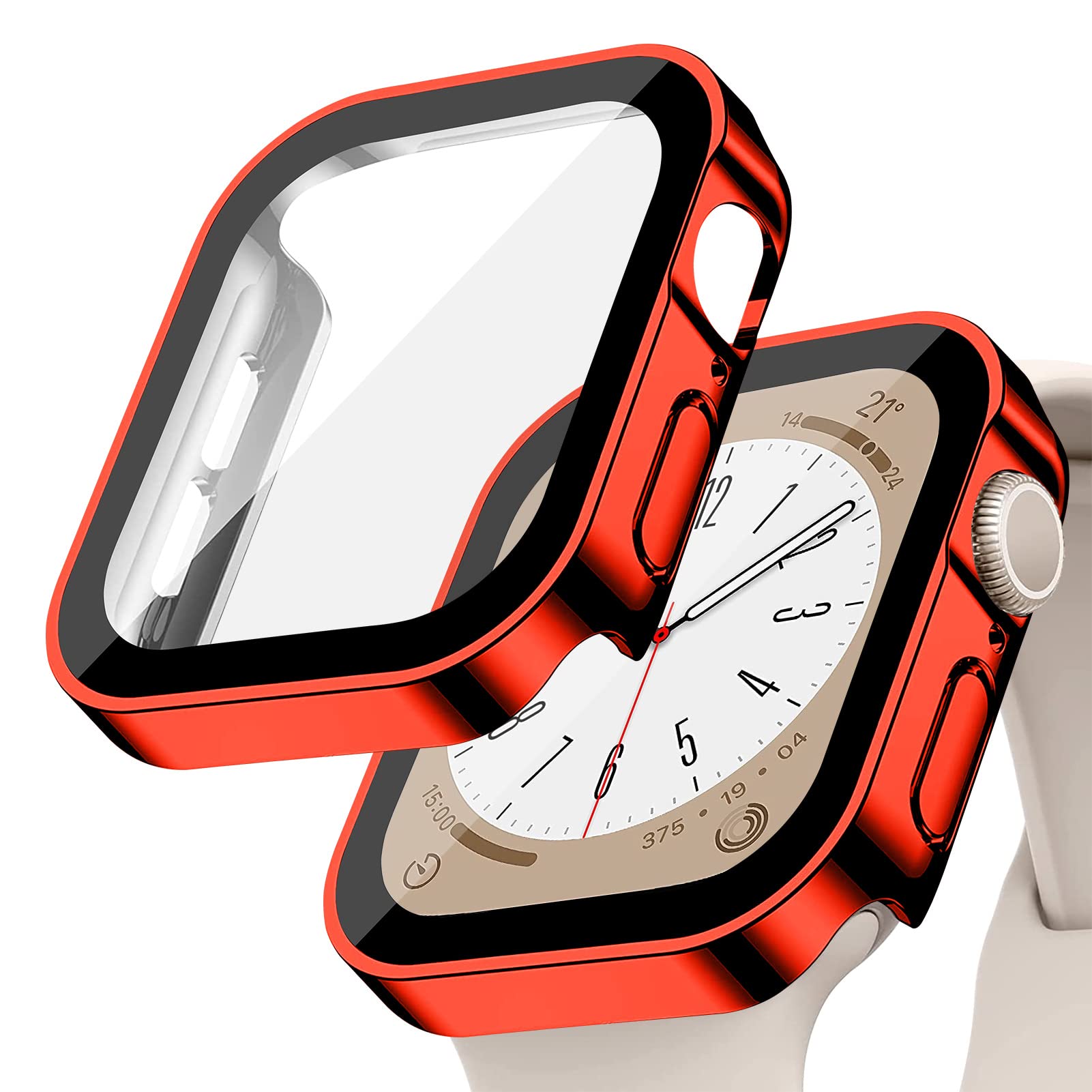 Hard PC Waterproof Case for Apple Watch Case 42mm 46mm 40mm 44mm 41mm 45mm, Built-in Tempered Glass Screen Protector, Ultra-Thin HD Full Protective Cover for iWatch Series 11 10 9 8 7 6 5 4 SE 3/2/1 — view 21