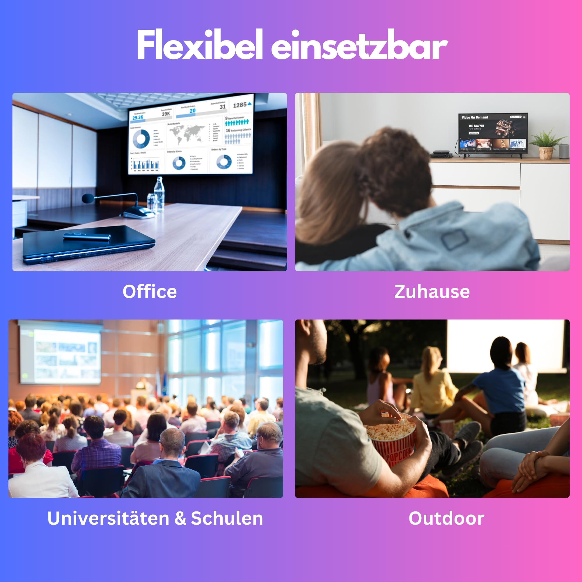 Orbsmart Nano HDMI Extender Set Kabellos - 1080p Full HD Funkübertragung, Plug & Play, 30m Reichweite, für PC, Laptop, TV & Beamer