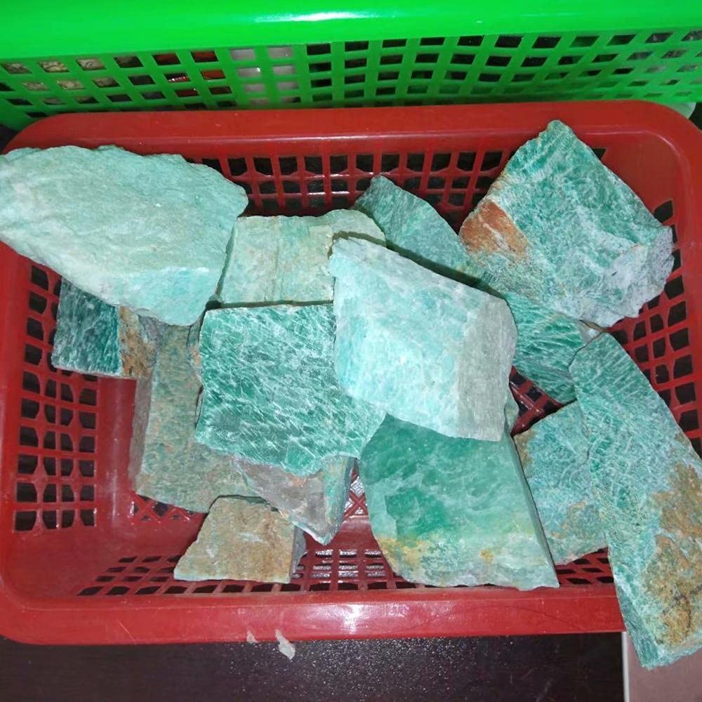 250Ct Naturale Africano Verde Amazzonite Minerale Guarigione Cristallo Pietre Grezze Pietre Preziose Ornamenti Energia Reiki Per La Decorazione Domestica
