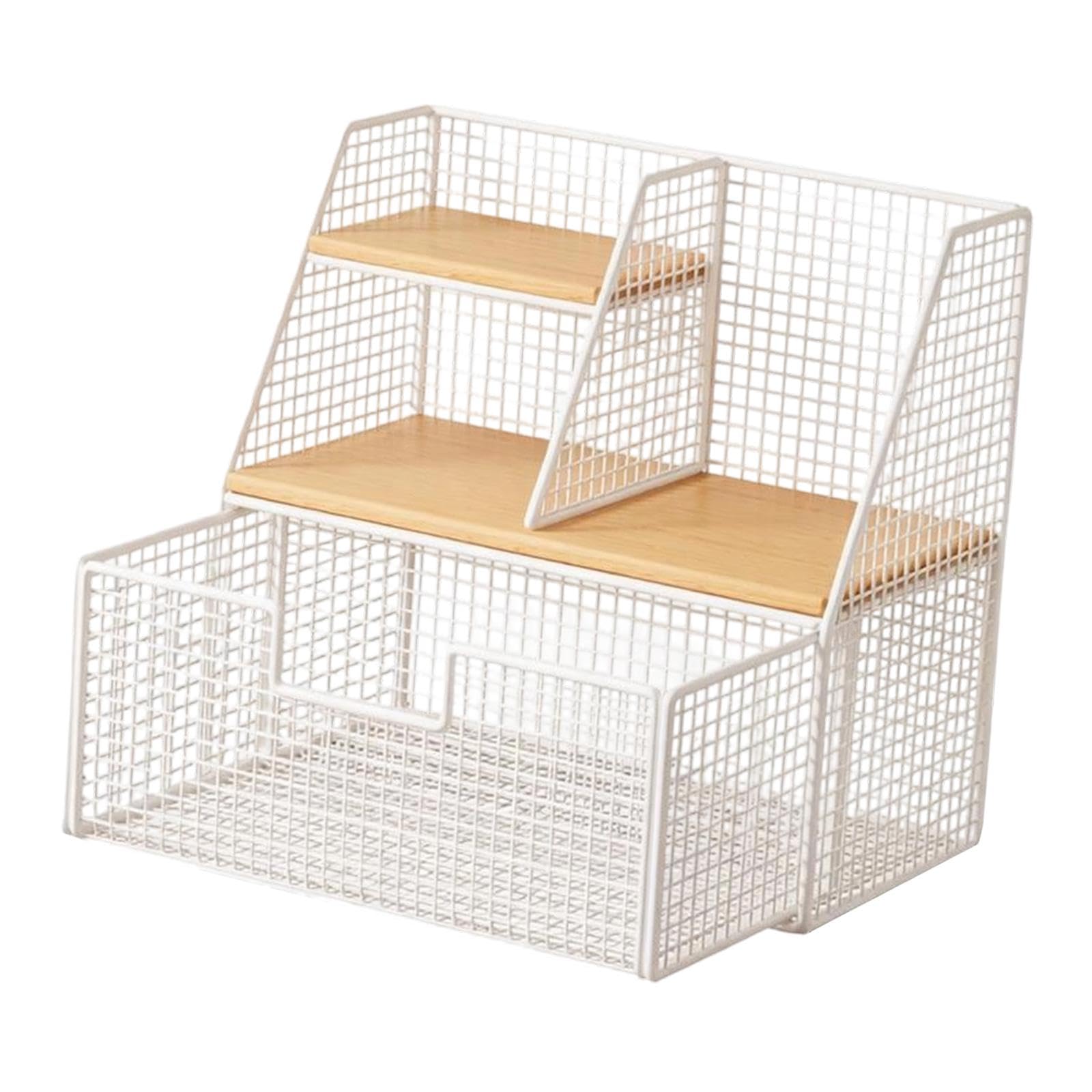 Gralara Organizador de Bolsitas de Té, Soporte para Tazas de Café, Compartimento para Exhibir Bolsitas de Té, Soporte para Guardar Bolsitas de Té en Dormitori, White S, Individual