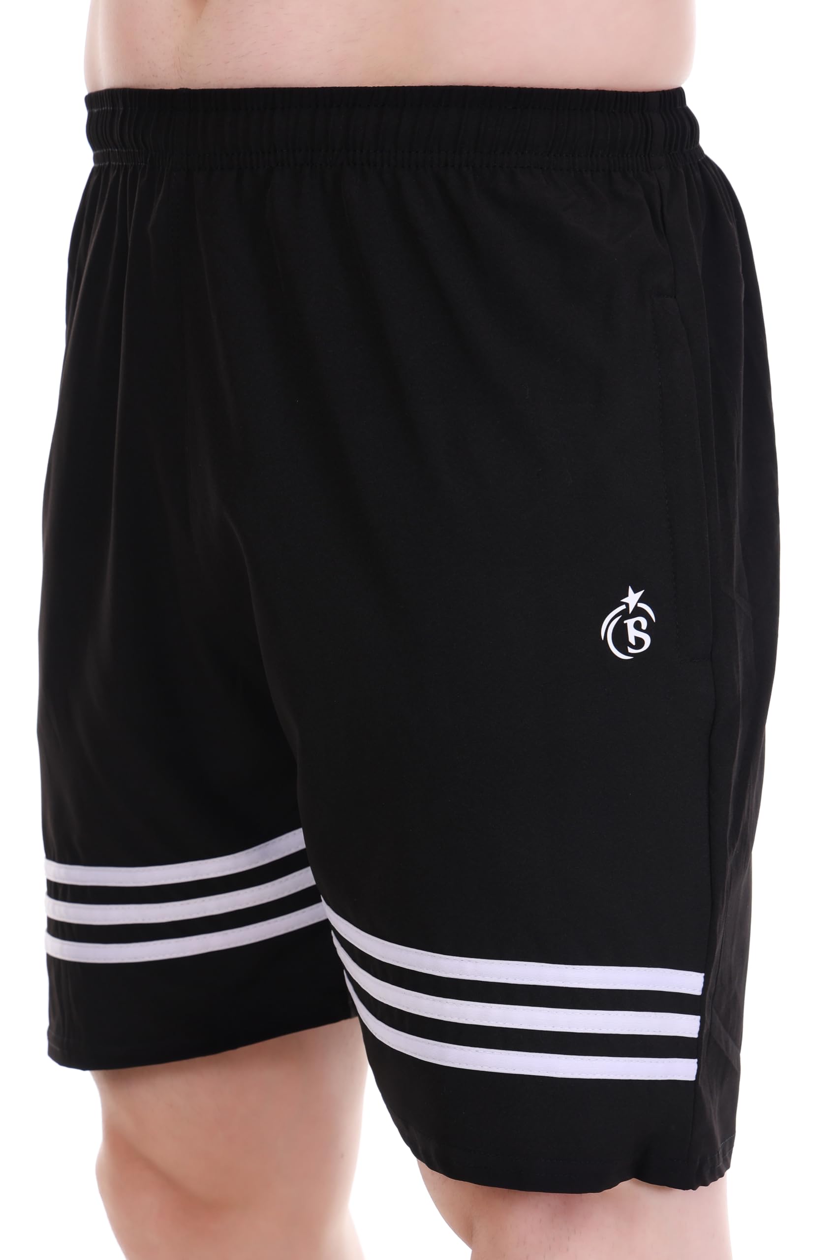BLUE STAR SHARK Athletic Sports Shorts for Men with Zip Pockets and Elastic Waistband Quick Dry Lightweight Activewear.-picture-48