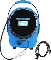 Vista 2 de Tbest Bomba de aire eléctrica portátil, bomba de aire eléctrica HT‑792 20PSI 12V inflable Kayak piscina al aire libre inflador de alta presión