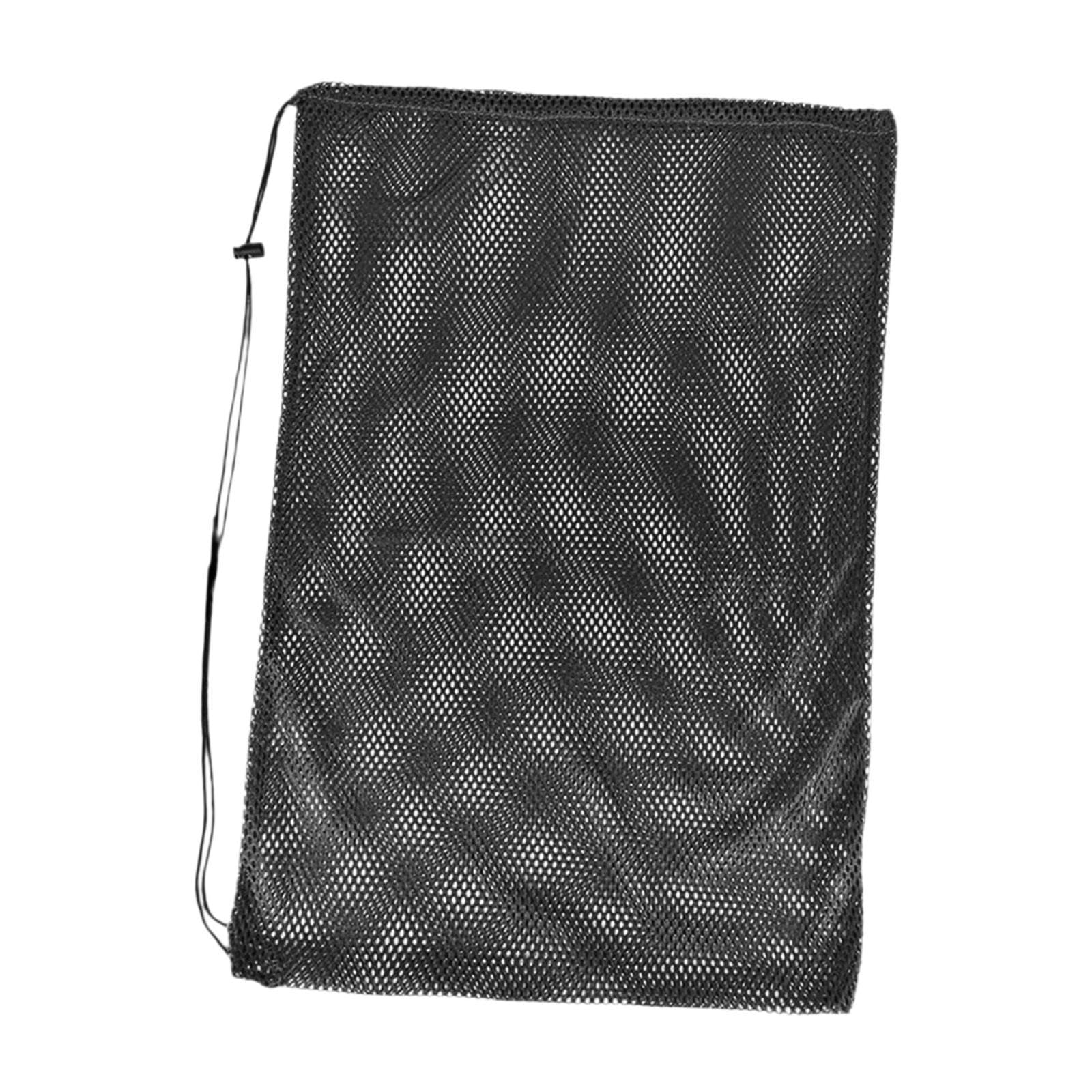 QSTDGVPW Swimming Equipment Bag, Mesh Swim Bag,Mesh Drawstring Backpack,Beach Backpack for Workout Gear, Men Women, Beach Gym Sports, black