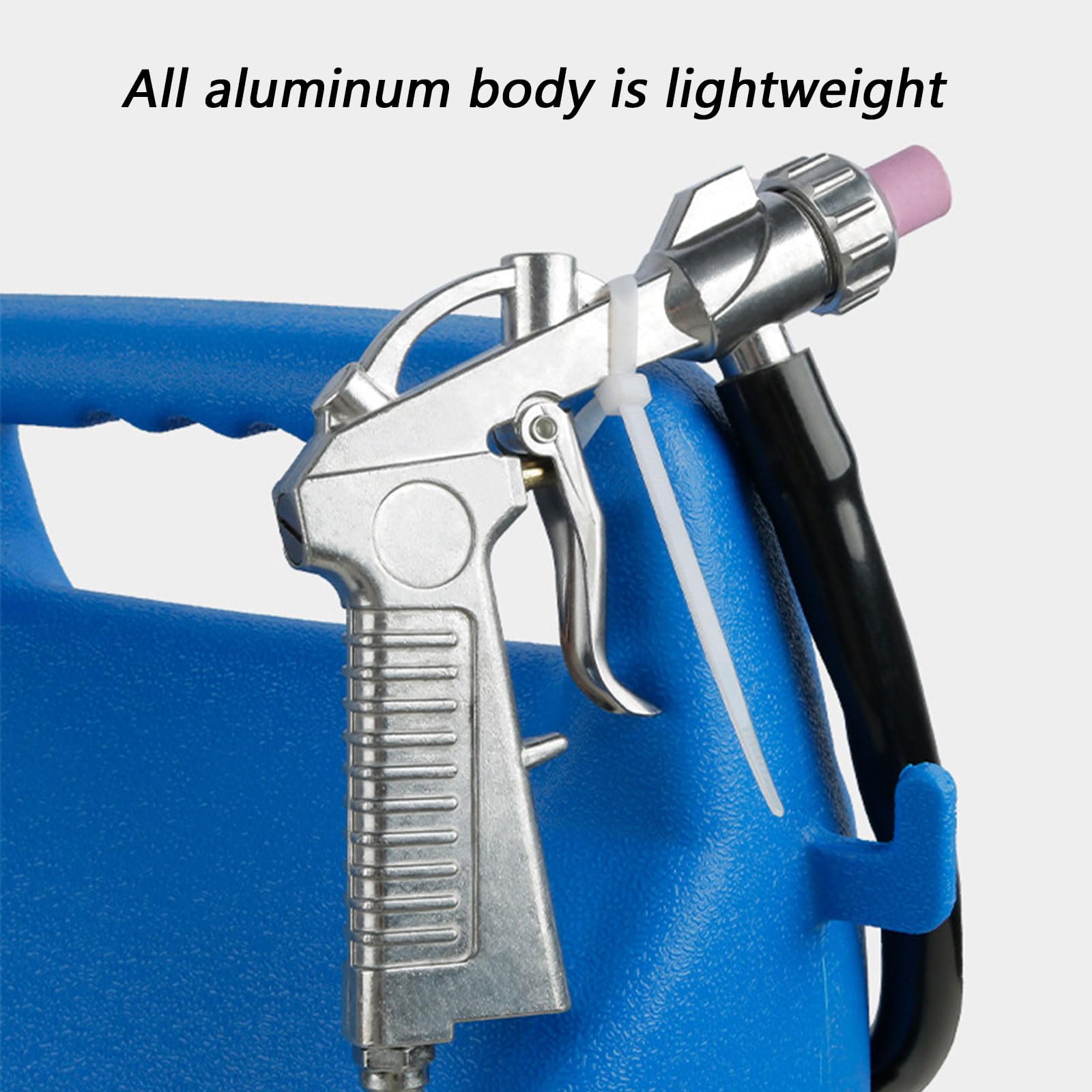 Herramienta de chorro de arena neumática profesional para óxido y eliminación de cuerpo de aluminio, agarre ergonómico, cuenta con opción de cuatro boquillas, fácil de manejar con chorro de arena