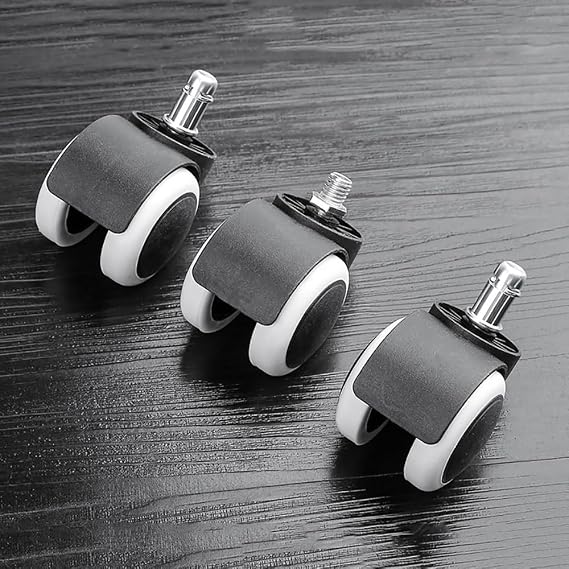 1Pcs Universal Office Chair Caster Replacement Household Chair Wheel Rubber Safe Roller Furniture Casters,Circlip,1Pcs