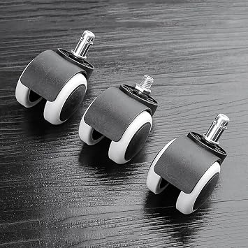 1Pcs Universal Office Chair Caster Replacement Household Chair Wheel Rubber Safe Roller Furniture Casters,Circlip,1Pcs