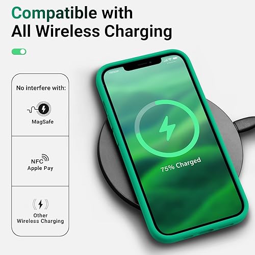 Miniatura 6 de AOTESIER Funda diseñada a prueba de golpes para iPhone 12 Pro Max, funda de silicona líquida con forro de microfibra suave antiarañazos protección