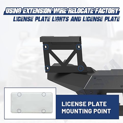 Miniatura 9 de Parachoques trasero Ford Bronco de 24 puertas, 2021-2023, neumáticos de hasta 37 pulgadas, conserva sensores de respaldo de fábrica, luces de