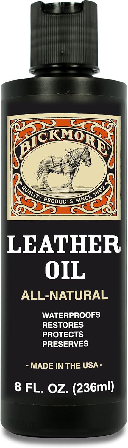 Bickmore Leather Oil Leather Conditioner 16oz | Waterproofs, Protects, and Restores Boots, Jackets, Auto, Furniture, and All Leather Goods | Made in The USA
