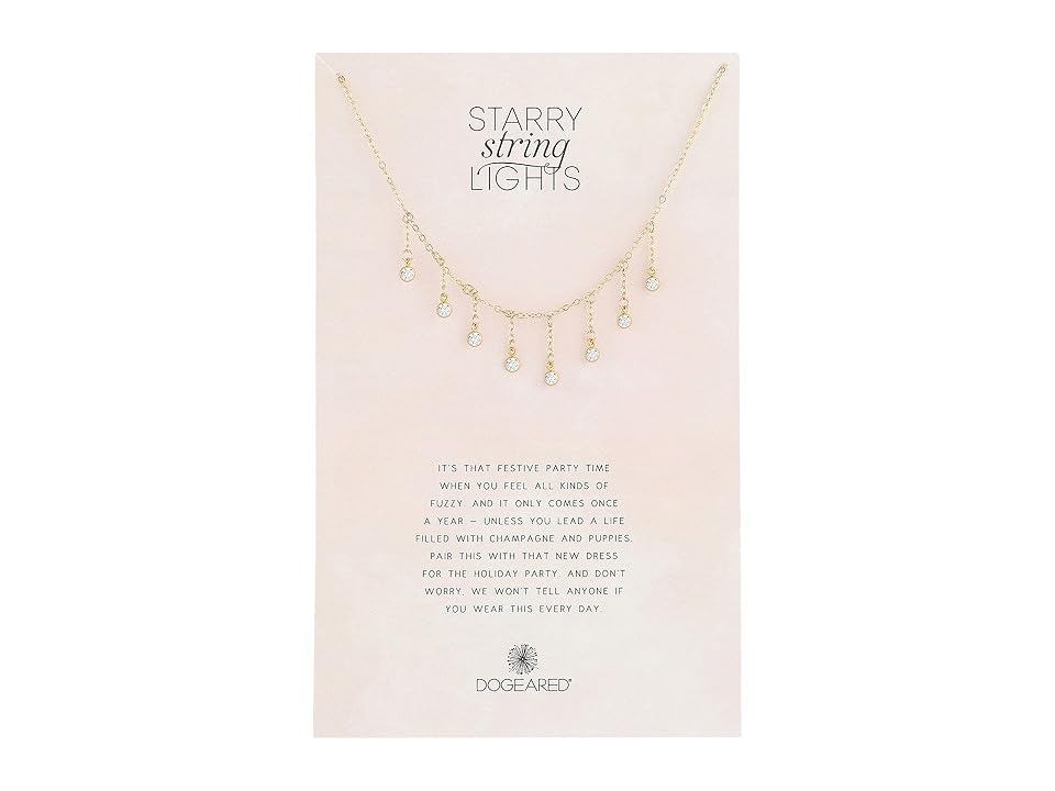 

Dogeared 8 Dripping Crystal Necklace (Gold Dipped) Necklace