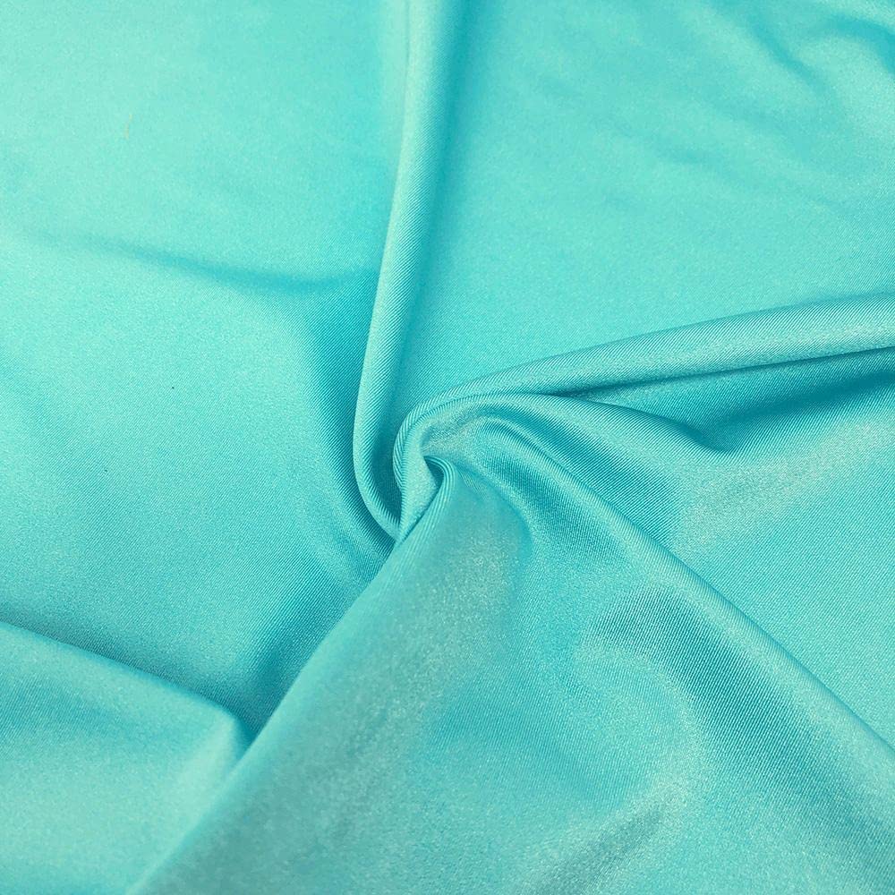 Shiny Milliskin Nylon Spandex Fabric Aqua