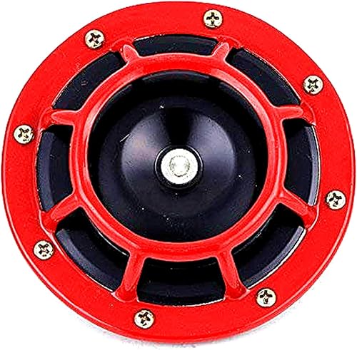 Miniatura 6 de Bocina de dos tonos de 12 V y 135 db, tonos altos y bajos para motocicleta y automóvil, potente sirena y bocina de niebla con disco de soporte