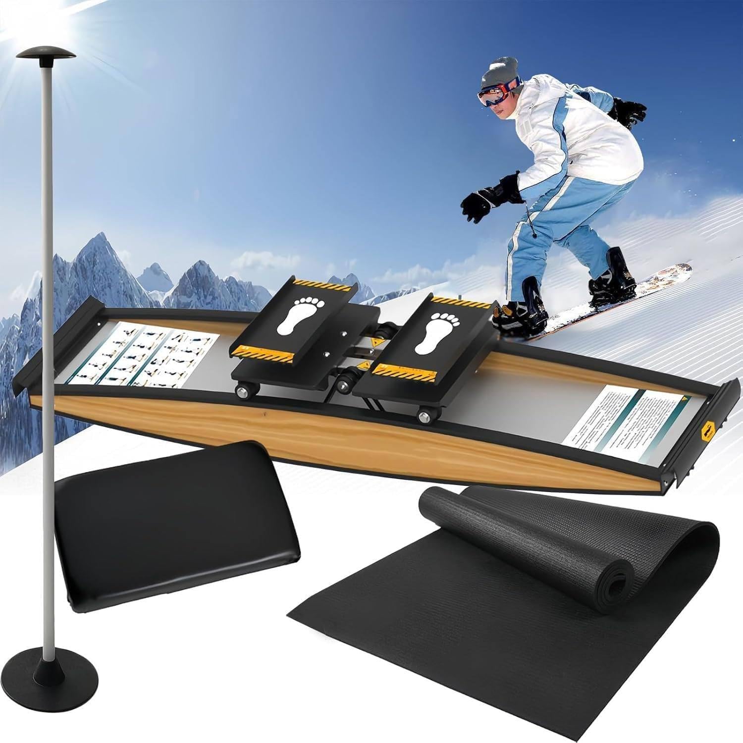 Multifunktionales Ski-Übungsgerät für Heim-Fitness-Studio – Cardio-Geräte für Krafttraining und Taillentraining – ideal für Indoor-Fitness-Anfänger
