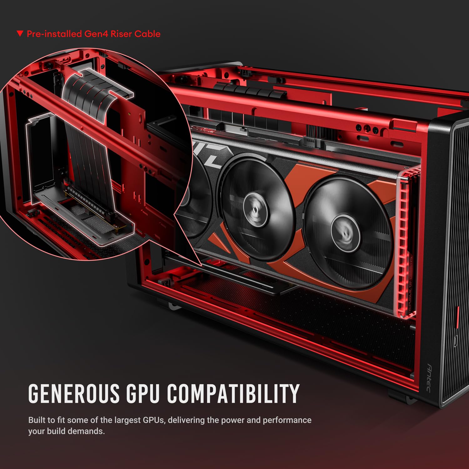 Antec Performance 1M Mini ITX Boîtier PC Gaming Noir