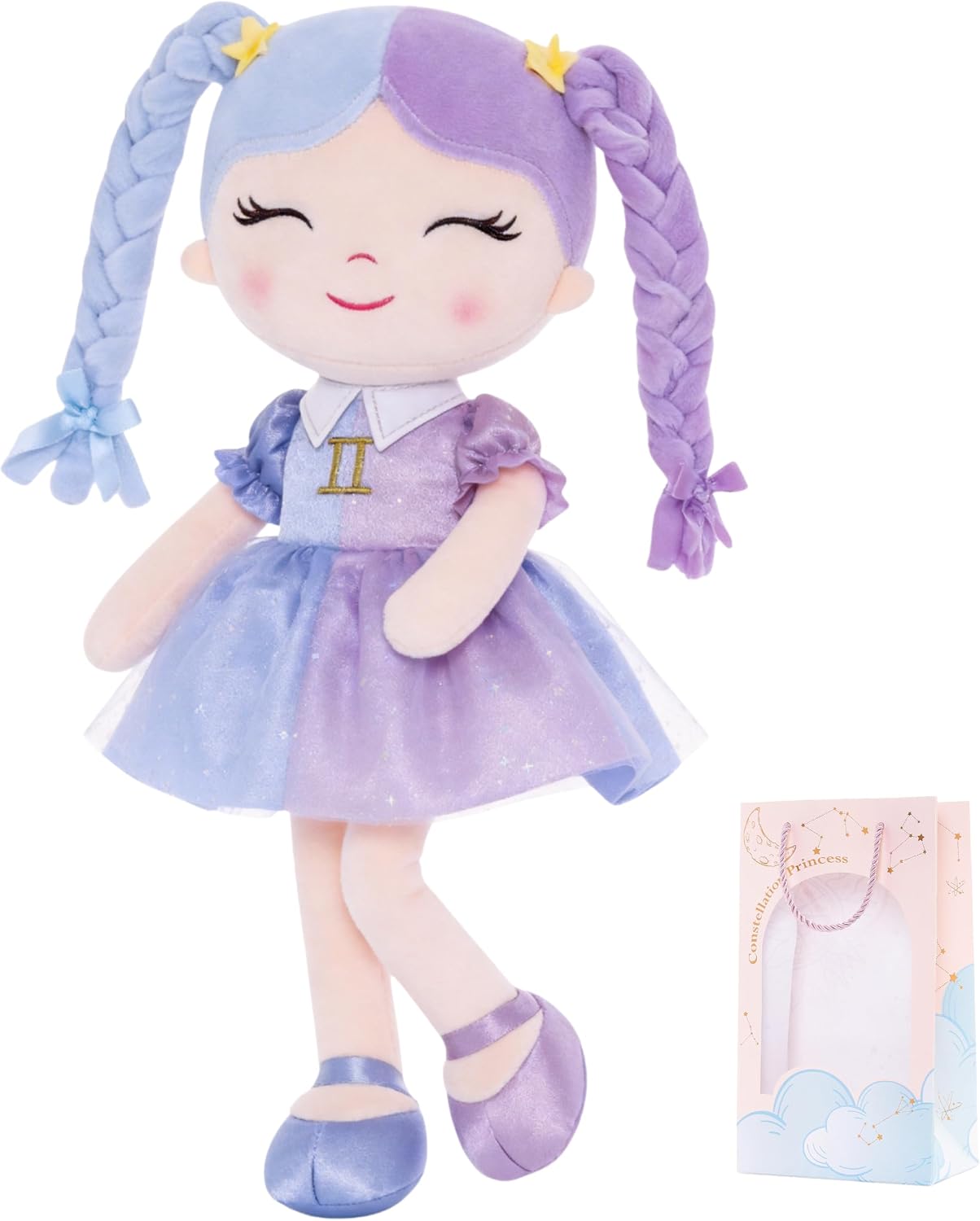 Baby Girl Gifts Plush Dolls Constellations Zodiac Doll Birthday Gift 17 inches Gemin
