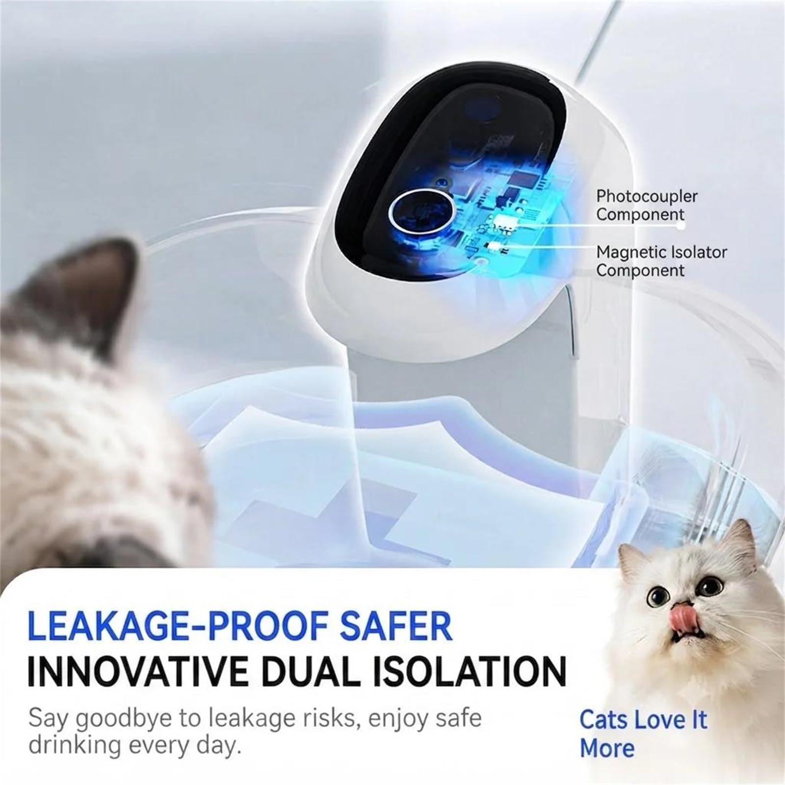 Fuente de Agua con Filtro automático para hidratación de Mascotas