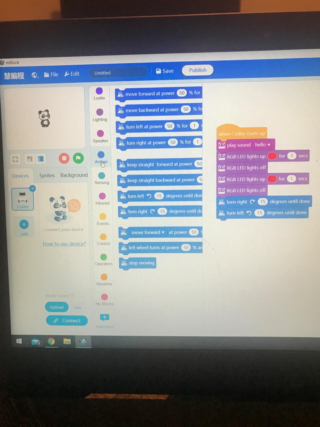 mBot line following demonstration