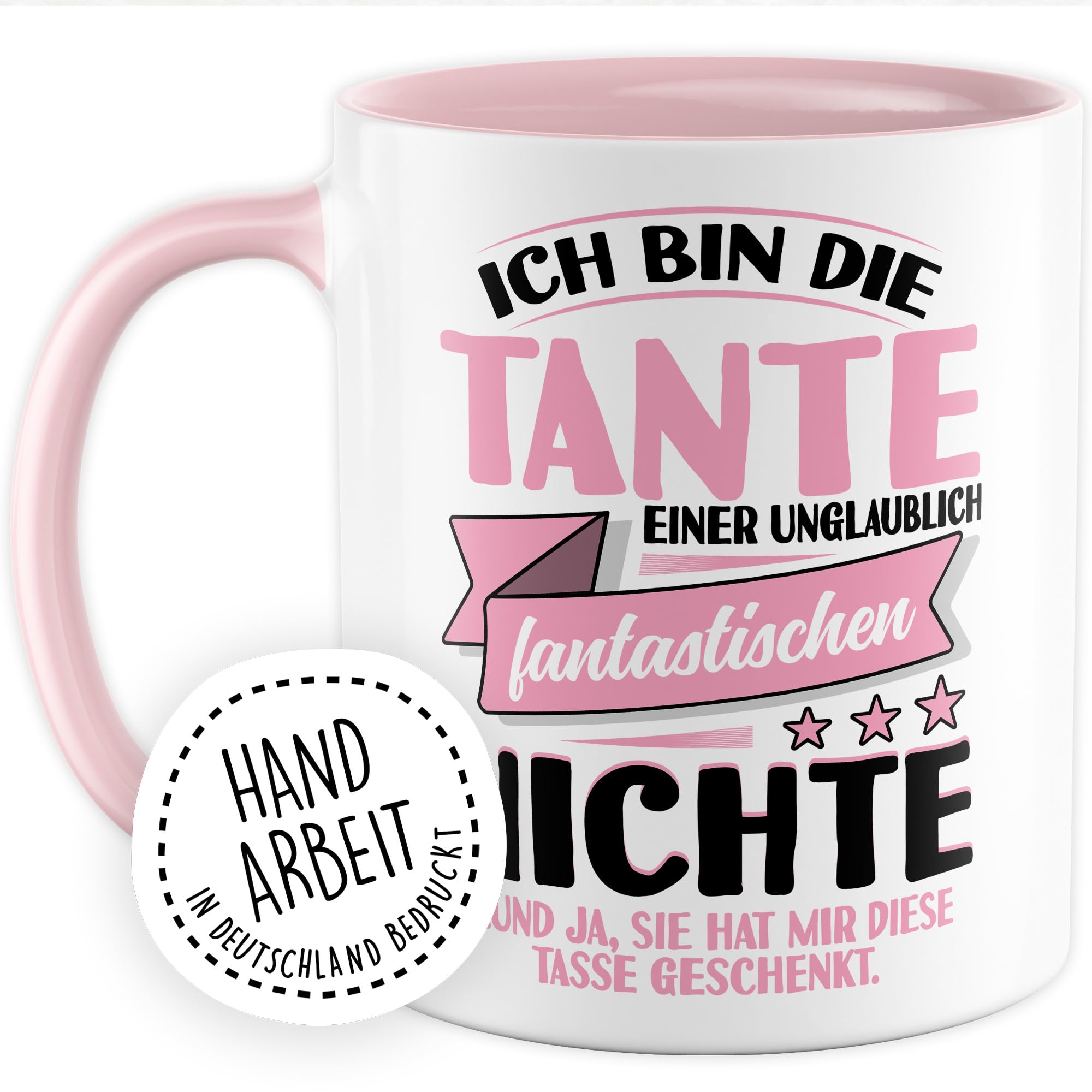 Tante Tasse Cadeau - Tasse à Café Avec Inscription Humoristique En Allemand « Liebe Tante Einen Neven