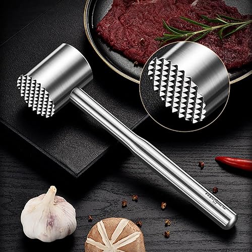 Miniatura 4 de Ablandador de carne SUS304 de acero inoxidable de grado alimenticio, mazo de cocina para carne de res y aves de corral, calidad comercial, 100% apto