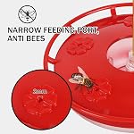 Cummingbird Feeder pour l'extérieur Suspension, 2 Pack, fuite-proof, facile à nettoyer et à recharger, Saucer Humming Feeder pour les oiseaux hummer, y compris crochet suspendu, avec 5 Ports d'alimentation