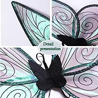 Vista 24 de Alas de hada para adultos, alas de princesa transparentes brillantes, alas de ángel, ideales para disfraz de Halloween, color blanco